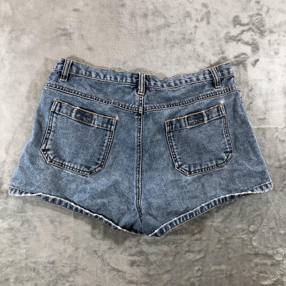 Vintage Calvin Klein Jeans Denim Shorts Juniors 9 28W Blue Cutoff Relaxed Y2K - Picture 14 of 16